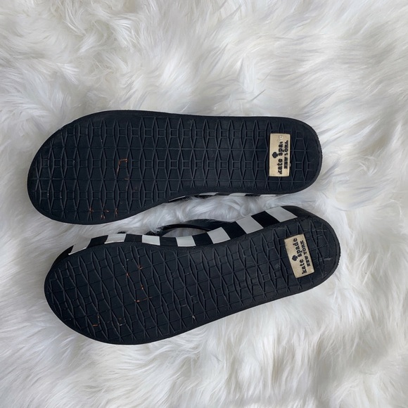 Kate Spade Striped Bow Wedge Flip Flops - Picture 7 of 8